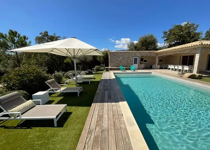 빌라 Poggio Rosso - Pool-house & Piscine Chauffee 생트-뤼시 드 포르토-벡시오